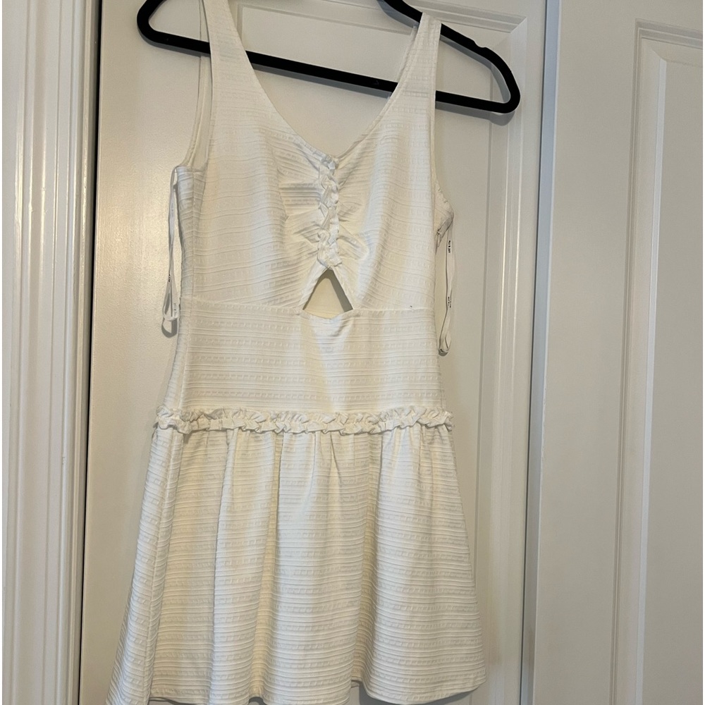 Ali and Jay white mini dress